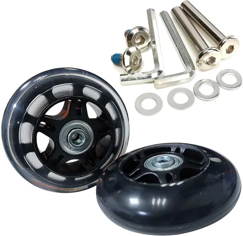 Equipaje Maleta Ruedas Kits de Repuesto 3.150 in x 0.945 in Universal Goma Giratorio Dos Conner Rueda Ruedas Ruedas Ruedas Rodamientos Herramientas