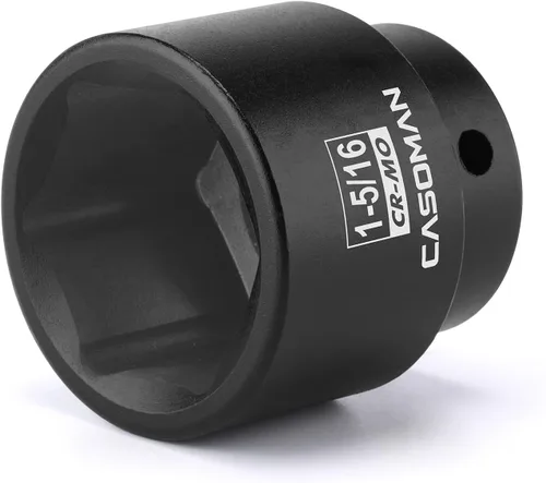Vista 17 de CASOMAN Enchufe de impacto de 6 PT de 1/2 pulgada x 1.417 in de profundidad, CR-MO, 1/2 pulgada de transmisión de 6 puntos para una fácil extracción