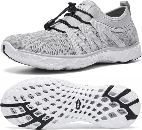 Vista 11 de Aleader Zapatos de agua de malla sin cordones para mujer Rosa albaricoque