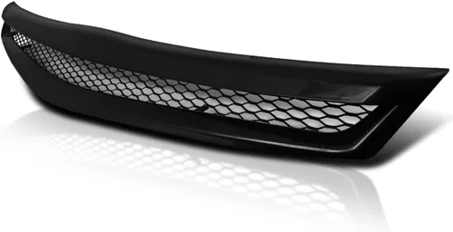 Spec-D Tuning - Parrilla de cofre para parachoques delantero de malla negra en forma de panal, compatible con Honda Civic 2P Coupé 2006-2008