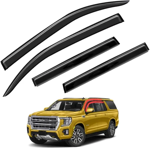 Vista 12 de Viseras protectoras de lluvia para ventanas de automóvil con ajuste para GMC Terrain SLE SLT AT4 Denali 2018-2023, 4 protectores delanteros