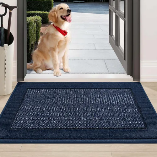 Vista 16 de BEQHAUSE Tapete para puerta interior de 20" x 32", Tapetes atrapa suciedad antideslizantes para entrada lavables, Tapete de bienvenida resistente a