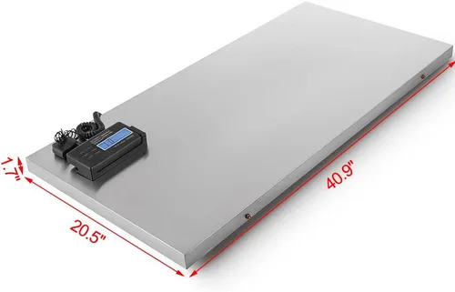 Vista 3 de Báscula digital de ganado de plataforma grande de 440 libras con pantalla LCD Postal Heavy Duty Parcel Scale Escala de peso de acero inoxidable