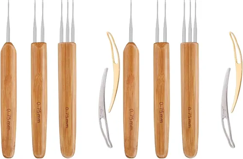Vista 10 de AUGSUN Herramienta de gancho de ganchillo para rastas, trenzas de cabello para rastas, agujas de tejer ganchillo para manualidades trenzadas