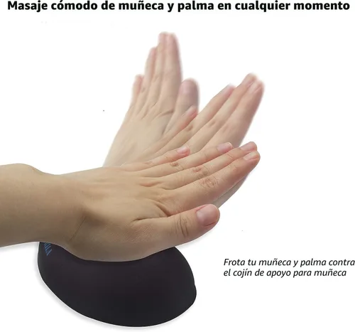 Vista 6 de BRILA Almohadilla de Soporte Ergonómica de Espuma Viscoelástica para Reposamuñecas de Ratón para Computadora, Laptop, Trabajo de Oficina