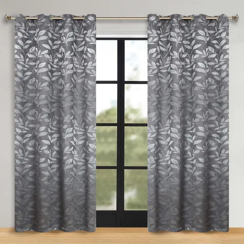Vista 34 de Superior Cortinas opacas, oscurecimiento de la habitación para dormitorio, bloqueo solar, térmicas, cortinas bohemias modernas, colección de hojas