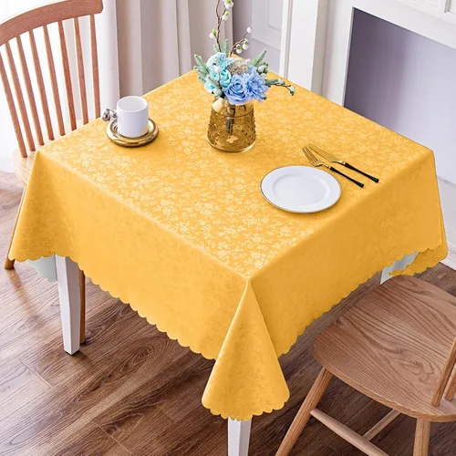 Vista 97 de Smiry Square Table Cloth, Waterproof Heavy Duty Vinyl Tablecloths, Wipeable Washable Table Cover for Kitchen and Dining Room (Baby Blue, 54" X 54")