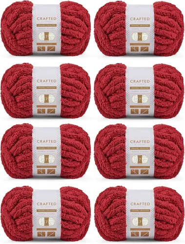 Vista 57 de Crafted By Catherine Hilo de Chenille Grueso - Paquete de 2 (8 oz / 227 g, 31.7 Yardas Cada Madeja), Beige, Calibre 7 Jumbo