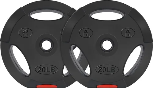 Vista 9 de Signature Fitness Vinyl Standard Plate Weight Plate for Strength Training and Weightlifting, Multiple Sizes