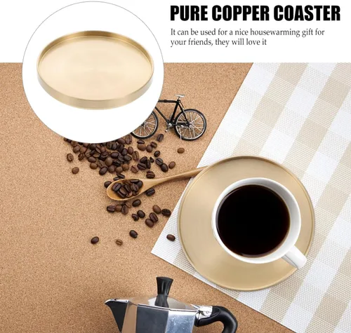 Vista 9 de Angoily Posavasos para mesa, posavasos rústicos, decoración de mesa rústica, posavasos para taza de café, posavasos para bebidas, posavasos de cobre