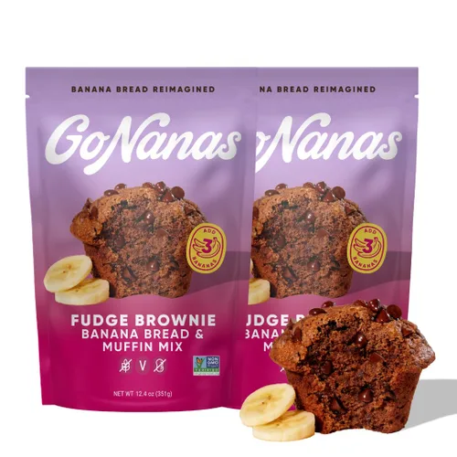 Vista 16 de GoNanas Mezcla original de pan de harina de avena y plátano, adecuada para dietas veganas a base de plantas, aperitivos sin gluten, aperitivos