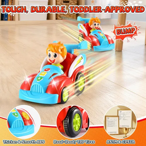 Vista 8 de LUDILO Coche de control remoto para niños pequeños juguetes para niños de 3