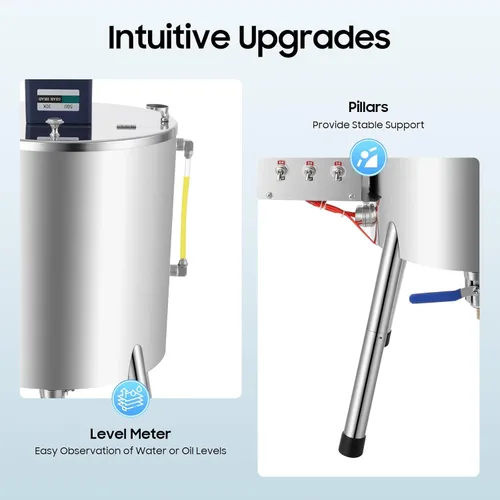 Vista 8 de Máquina de llenado de mezcla de agitación de calefacción automática comercial de 15L/4Gal, máquina de llenado de lápiz labial 110v 1500w