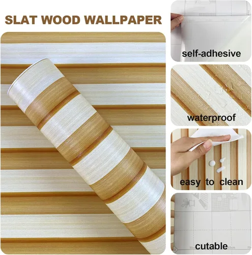 Vista 2 de Papel tapiz adhesivo para despegar y pegar, moderno, extraíble, apto para apartamentos, autoadhesivo, 3D, fácil envoltura de vinilo, paneles