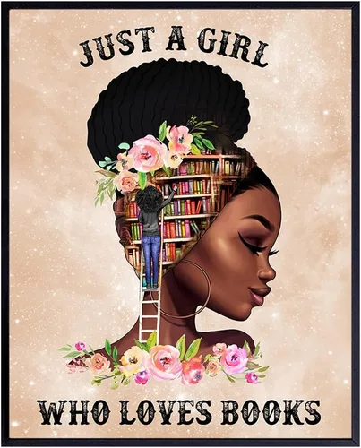 Black Girl Classroom Decor - Motivational Wall Decor - Inspirational Black Wall Art for Women Teen - Women's empowerment, positive Mindset Pride -