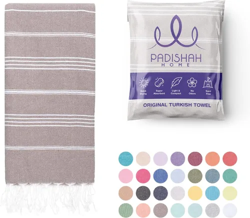 Vista 92 de Toalla de playa turca de gran tamaño, 38 x 71 pulgadas, 100% algodón turco, sin arena, de secado rápido, toalla turca extragrande, toalla turca