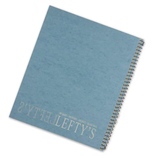 Vista 4 de Left-Handed College Ruled Notebook Printed with "Lefty" on the Cover, Set of 3, Assorted Colors Encuadernación desconocida