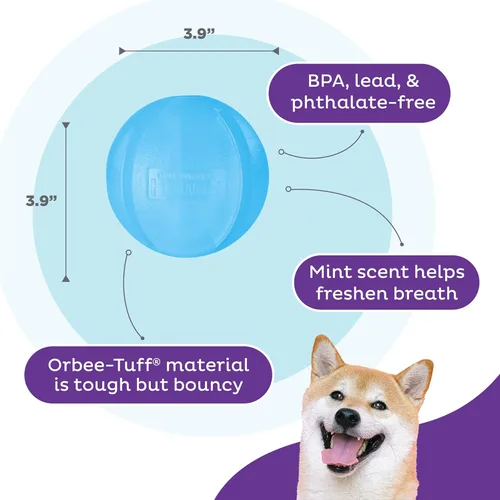 Vista 3 de Planet Dog Orbee-Tuff Mazee y Guru - Pelota rompecabezas interactiva para perros dispensadora de premios