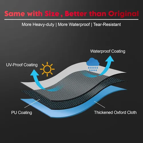 Vista 6 de Zettum - Fundas para calentador de patio - Funda para calentador al aire libre 600D con cremallera impermeable resistente, cubierta para calentador