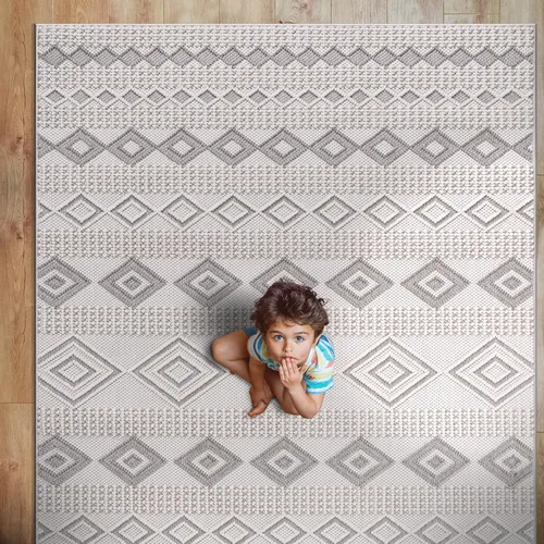 Vista 33 de CAMILSON - Tapete de pasillo moderno de 2 x 7 pies con patrón de diamantes, suave, microbucle, resiste las manchas, fácil de limpiar, no se