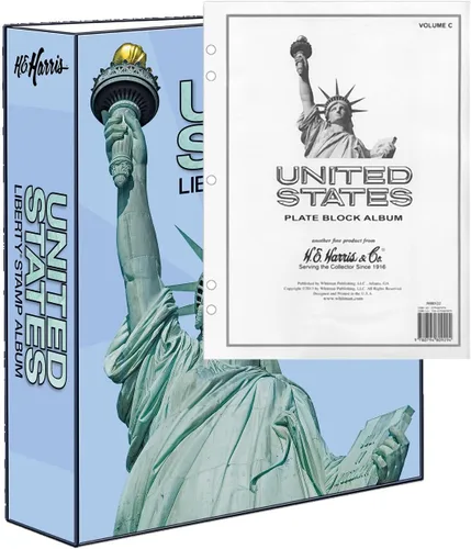 Vista 30 de H.E. Harris & Co. USA Liberty - Álbum de sellos postales con imágenes/ilustraciones (parte A 1847-1994) con carpeta de dos postes