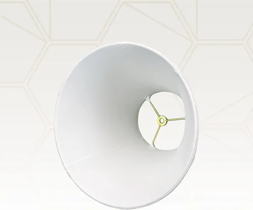 Vista 101 de Royal Designs, Inc. BS-707FC-6AGL Deep Empire Basic - Pantalla para lámpara con clip de llama, 3.5 x 6 x 5.75 pulgadas, color dorado antiguo