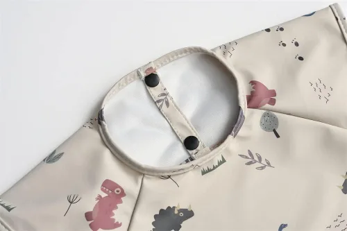 Vista 2 de GZMM Baberos impermeables para bebés, babero de alimentación con recogedor de alimentos, fácil de limpiar y lavable