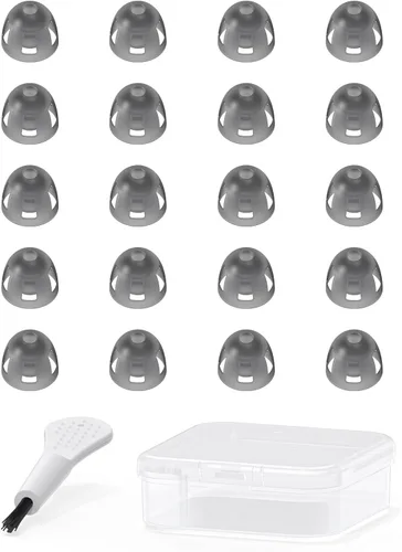 Cúpulas para audífonos compatibles con Resound, puntas de oído abiertas ahumadas MicroEar, reemplazo de 6mm (Paquete pequeño de 20 piezas)