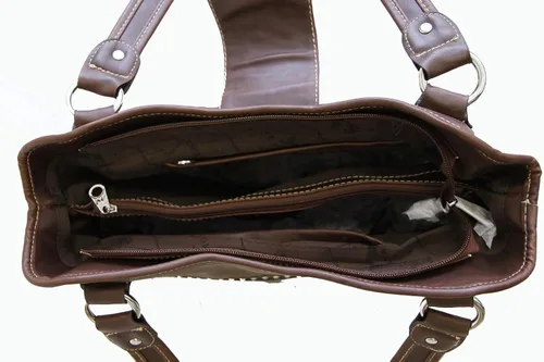 Vista 3 de Montana West Juego de cartera oculta para mujer con herramientas florales color café talla L Café