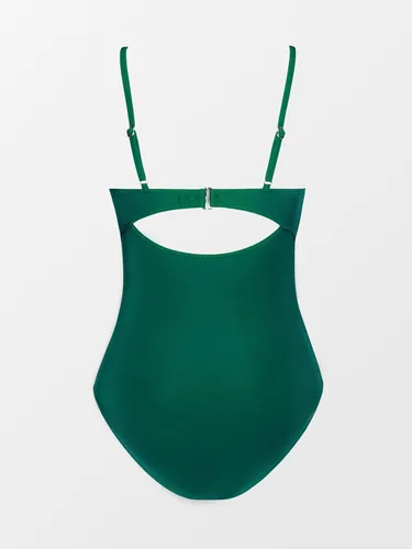 Vista 6 de CUPSHE - Traje de baño fruncido de una pieza para mujer, traje de baño con corte frontal y tirantes ajustables