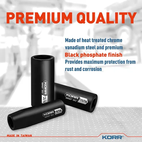 Vista 5 de KORR Tools KSS001 - Juego de llaves de impacto