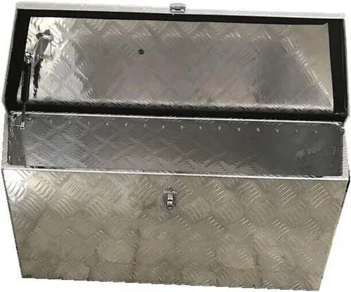 Vista 4 de suntonmoto Caja de herramientas de lengua de remolque de aluminio de 35 "Almacenamiento debajo de la cama