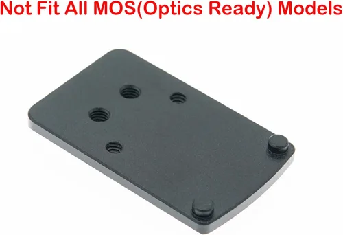 Vista 4 de DPP Titanium Montura de riel de mira trasera compatible con Glock Trijicon RMR/SRO y Holosun 407C/507C/508T (aluminio)