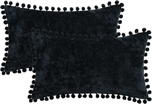 Vista 13 de HWY 50 - Juego de fundas de almohada azul marino de 16x16 pulgadas para sofá, sala de estar y cama, fundas de almohada decorativas de cachemira