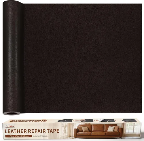 Vista 14 de ONine - Cinta de reparación de piel, parche para reparación de piel autoadhesivo de 12 x 48 pulgadas, impermeable, resistente al desgaste, para Negro