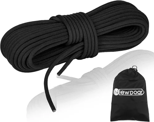 Vista 10 de NewDoar Cuerda de escalada estática – 0.315 in (5/16c) / 0.394 in (3/8 pulgadas) cable accesorio de doble trenza para rocas, transporte, prusik