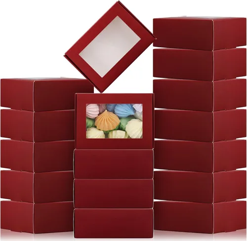 Vista 58 de Zonon 30 piezas de cajas de jabón para embalaje casero, mini cajas de regalo de papel kraft con ventana para panadería, caramelos, fabricación