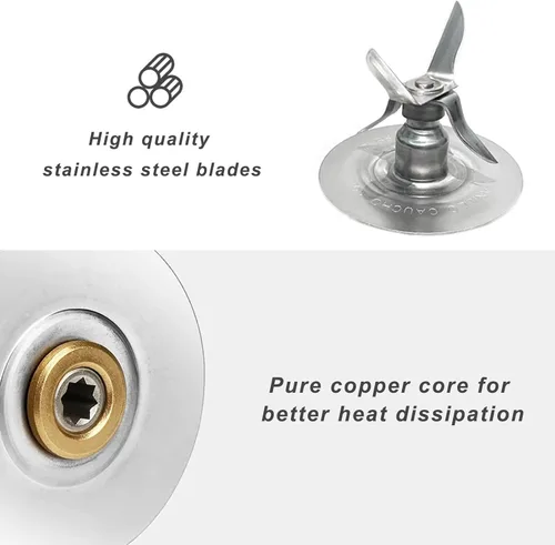 Vista 3 de para piezas de repuesto de licuadora Oster Cuchilla de hielo de licuadora con tapa de base de jarra y dos juntas tóricas de goma O Ring Kit
