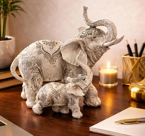 Vista 10 de George S. Chen Imports Figura de estatuilla coleccionable y decoración de elefante tailandés (trono elevado - Elefante tailandés, 88246 blanco)