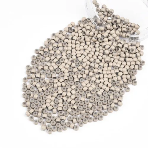 Vista 76 de Vlasy 100 Piezas Cuentas de Nano Anillo con Forro de Silicona para Extensiones de Cabello Humano con Nano Anillo 5 Colores Opcionales (Negro)