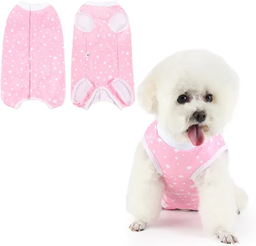 Vista 9 de Traje de recuperación de cirugía para perros, ropa quirúrgica para cachorros, heridas abdominales, antilamedas, overol para perro, mameluco