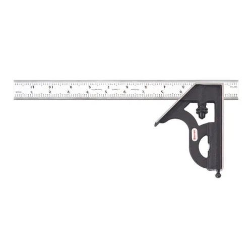 Vista 28 de Starrett Escuadra de combinación de acero con cabeza cuadrada - longitud de cuchilla de 4 pulgadas, cabezales de hierro fundido, acero endurecido