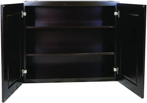 Vista 6 de Brookings Shaker Armario de Cocina de Pared Completamente Ensamblado W2436, 24 A x 12 P x 36 Al, Marrón, Madera Sólida, Design House, 569004