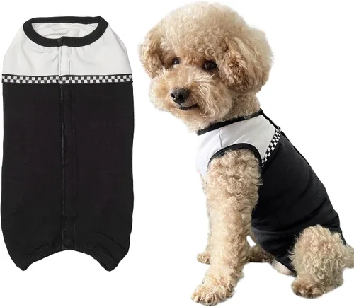 Kukaster Pet Traje quirúrgico para perros – Mameluco de recuperación para perros después de la cirugía, cachorro esterilizado hembra/macho, ropa