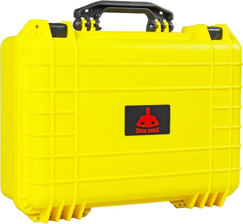 Vista 8 de Jack Boss Funda rígida de 18 x 13.8 x 8 pulgadas, funda protectora portátil impermeable para cámara con espuma personalizable, compatible con Negro