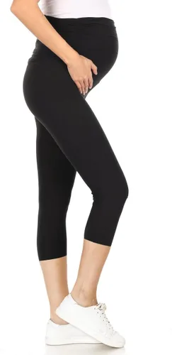 Leggings Depot - Leggings de maternidad para mujer, sobre el vientre, mallas de yoga casuales para embarazo