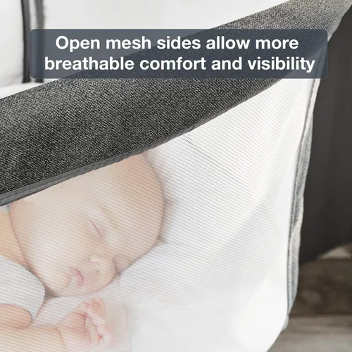 Vista 4 de RONBEI Moisés para bebé, fácil de montar, moisés para bebés/bebés, moisés de altura ajustable para bebé recién nacido