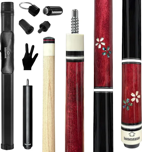Vista 7 de HomeSeason Pool Cue Stick 58" Professional Billiard Canadian Maple Pool Stick with Leather Case & 13mm Tip, 18/19/20/21oz for Adults Pro Player 21oz