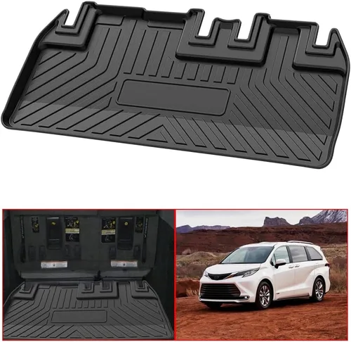 Vista 8 de Alfombrilla de carga Sienna - Compatible con Toyota Sienna 2011-2019, forros de carga trasera para todo tipo de clima, bandeja para maletero