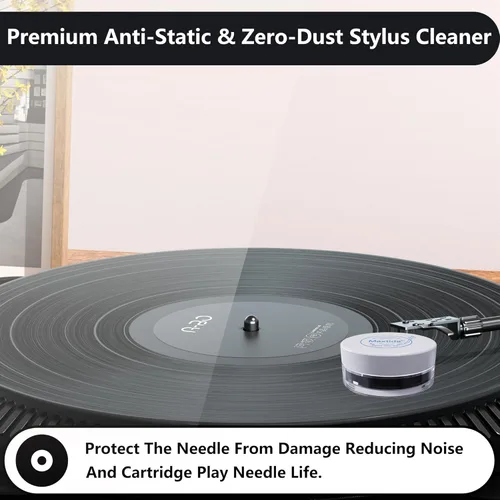 Vista 2 de Lápiz para tocadiscos Clean Gel – Limpiador de lápiz capacitivo antiestático y sin polvo, mezcla de limpieza en seco para tocadiscos de vinilo Negro